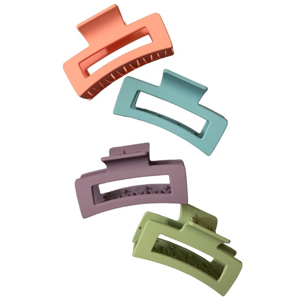 New! 4 Pack Spring Color Hair Clips - Picture 2 of 5